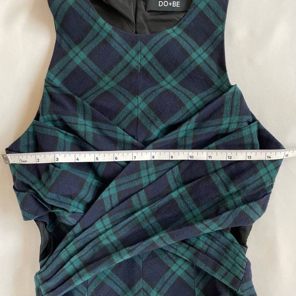 DO+BE Dress Women’s Cutout Wrap Midi Tartan ‘Plaid Behavior' Small - Picture 14 of 16